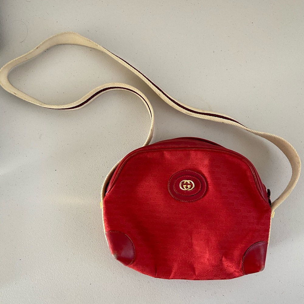 Authentic Gucci red satchel purse